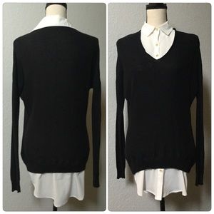 LongSleeve Black and White Sweatshirt